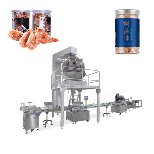 蝦米罐裝貼標(biāo)生產(chǎn)線